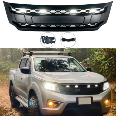 Front Grille With 4 White LED Lights For NP300 2016-2020