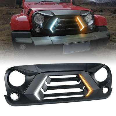 Front Grille With LED Lights For JK 2007-2017