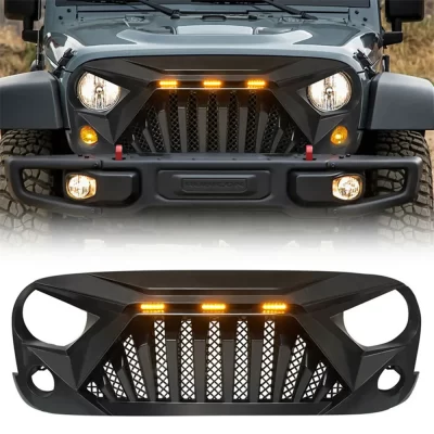 Front Grille With LED Lights For JK 2007-2017