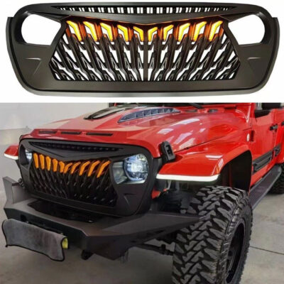 Front Grille With LED Lights For JK 2007-2017