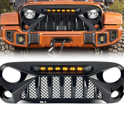 Front Grille With LED Lights For JK 2007-2017