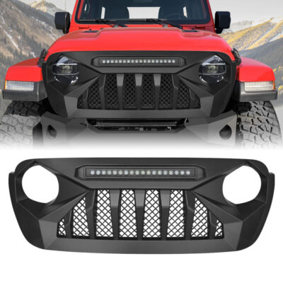 Front Grille With/Without LED Light For JL 2018+